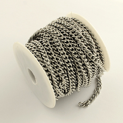 Tarnish Resistant 304 Stainless Steel Curb Chains CHS-R008-08-1