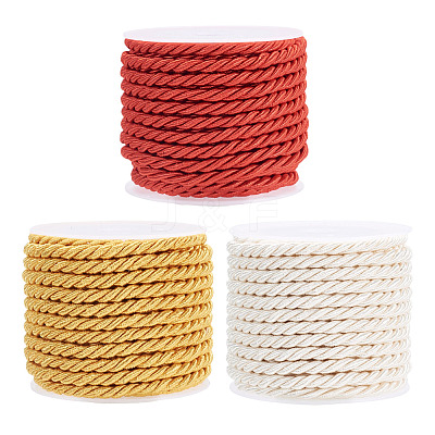 3 Rolls 3 Colors Round Polyester Cord OCOR-TA0003-88A-1