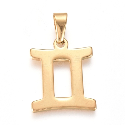 304 Stainless Steel Pendants STAS-L210-06K-G-1