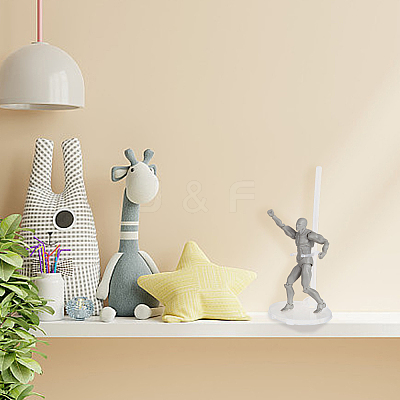 Plastic Assembled Doll Holders ODIS-WH0025-175-1