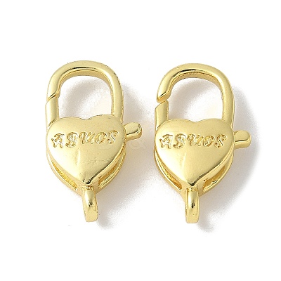 Brass Lobster Claw Clasps KK-F893-04G-1