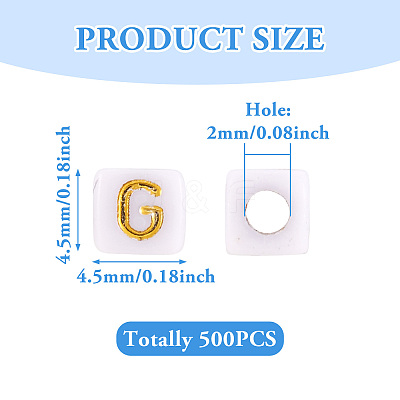 Opaque Acrylic Beads MACR-TAG0001-07G-1