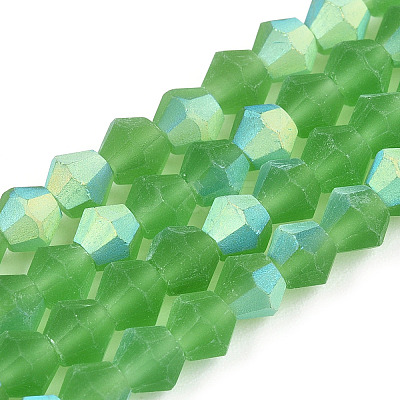 Imitate Austrian Crystal Bicone Frosted Glass Beads Strands EGLA-A039-T2mm-MB03-1