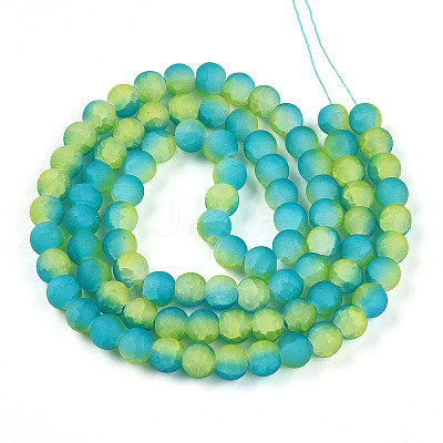 Crackle Glass Beads Strands GLAA-N009-10mm-10-1