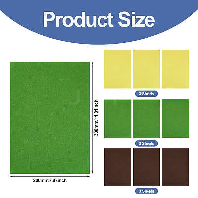 9 Sheets 3 Colors Non-Woven Fabric DIY-TA0013-43A-1