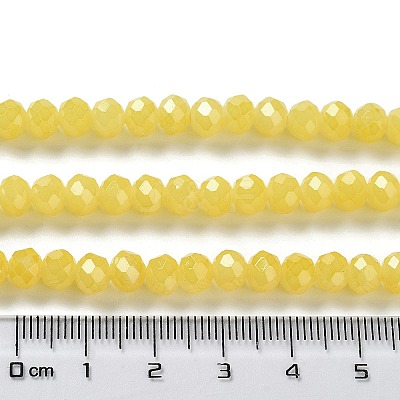 Baking Paint Imitation Jade Glass Bead Strands DGLA-A034-J2MM-A-1