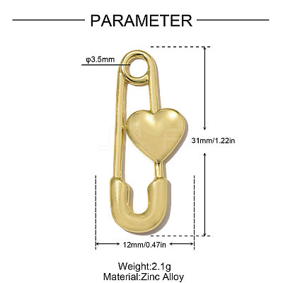 Zinc Alloy Pendants AL-OY001-28G-1