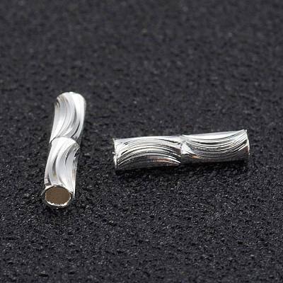 Corrugated Brass Tube Beads KK-H759-27A-S-1