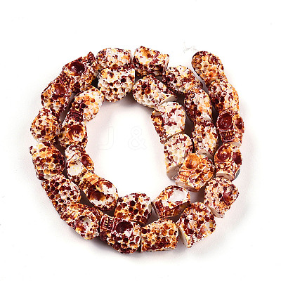 Spray Painted Resin Beads Strands RESI-N041-01B-1