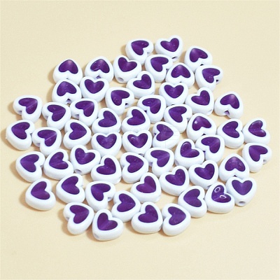 50Pcs Plastic Beads KY-WH0006-03G-1