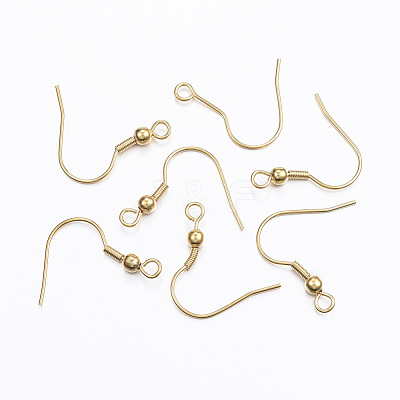 304 Stainless Steel Earring Hooks X1-STAS-L187-03G-1