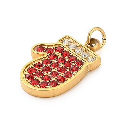 304 Stainless Steel Rhinestone Charms LS-FIND-I062-01G-06-1