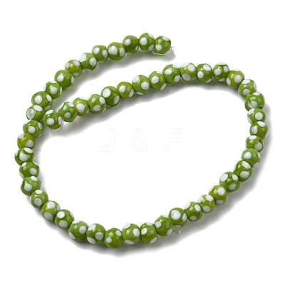 Handmade Lampwork Beads LAMP-D002-6mm-01B-1