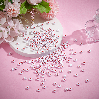 290Pcs Opaque Acrylic Beads ACRP-LP0001-01-1