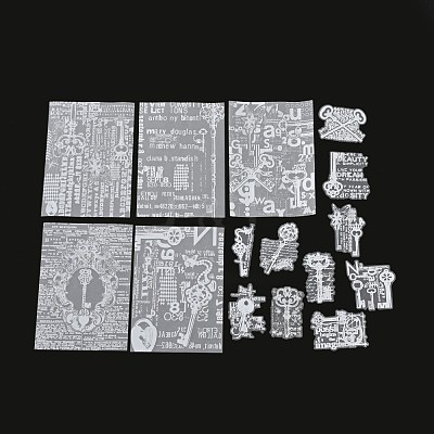 30Pcs 15 Styles Key Theme Scrapbook Paper Kits DIY-D075-08-1