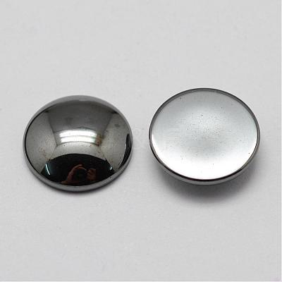 Non-magnetic Synthetic Hematite Cabochons G-P162-05-4mm-1