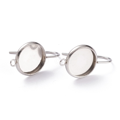 Tarnish Resistant 304 Stainless Steel Earring Settings STAS-O141-01P-1