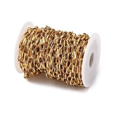 304 Stainless Steel Textured Cable Chains STAS-P386-10G-1