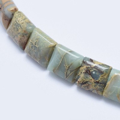 Natural Aqua Terra Jasper Beads Strands G-E444-19-1