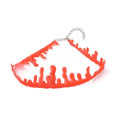 Plastic Blood Choker Necklace for Women LS-NJEW-K245-026B-1