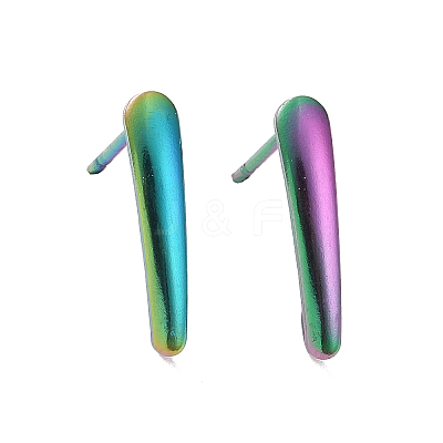 Ion Plating(IP) 304 Stainless Steel Stud Earring Findings STAS-H467-05M-1