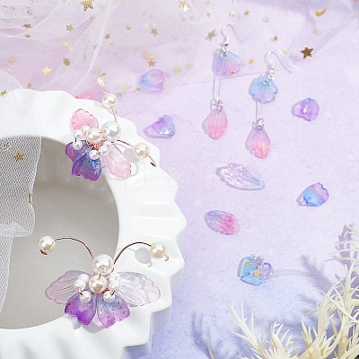 80Pcs 4 Style Glass Pendants GLAA-SC0001-63-1