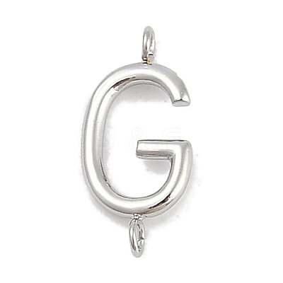 304 Stainless Steel Letter Connector Charms STAS-M108-01P-07-1