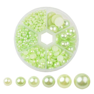 1Box ABS Plastic Imitation Pearl Dome Cabochons SACR-X0002-18-B-1