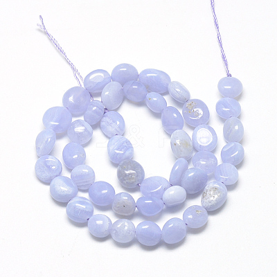 Natural Blue Lace Agate Beads Strands X-G-R445-8x10-10-1