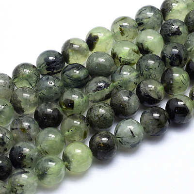 Natural Prehnite Beads Strands G-K224-03-10mm-1