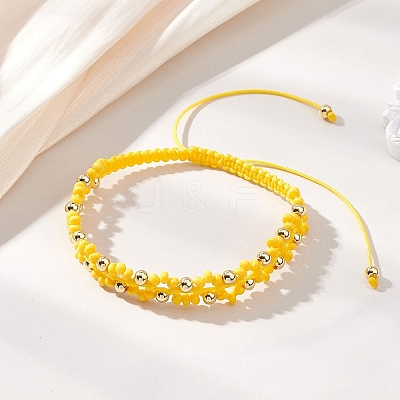 Glass Braided Beaded Bracelets BJEW-MZ00304-01-1