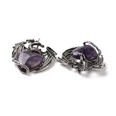 Natural Amethyst Pendants G-A207-03AS-05-1