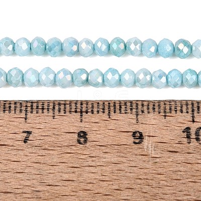 Anti-Tarnish Dyed Rondelle Glass Beads Strands EGLA-T021-3mm-17-07-1