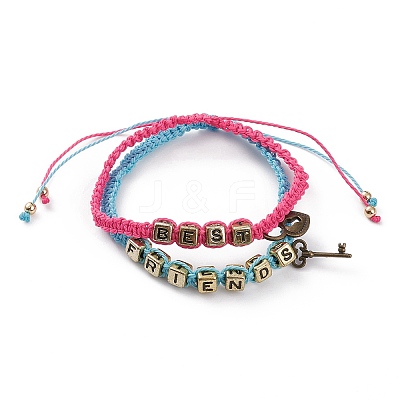 Best Friend Friendship Bracelets Sets BJEW-JB05845-03-1