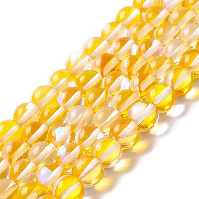 Synthetic Moonstone Beads Strands G-E573-02B-12-1