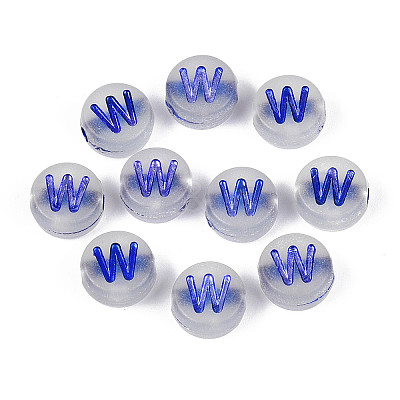 Luminous Frosted Acrylic Beads FACR-T008-02W-1