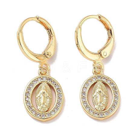 Real 18K Gold Plated Brass Dangle Leverback Earrings EJEW-L269-024G-01-1