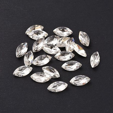 Glass Rhinestone Cabochons GGLA-P002-03A-09-1