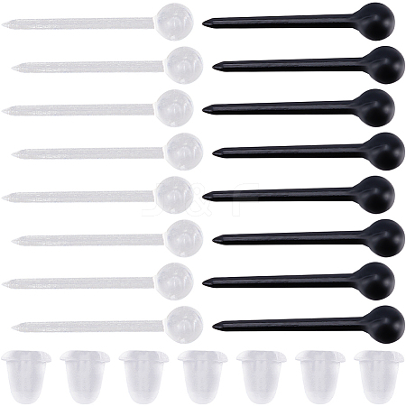 Eco-Friendly Plastic Stud Earring Findings KY-SC0002-23-1