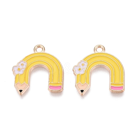 Alloy Enamel Pendants ENAM-Q004-01KCG-15-1