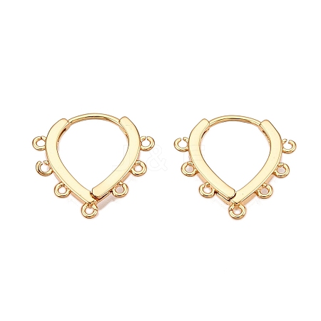 Brass Hoop Earrings Findings KK-T070-05G-1