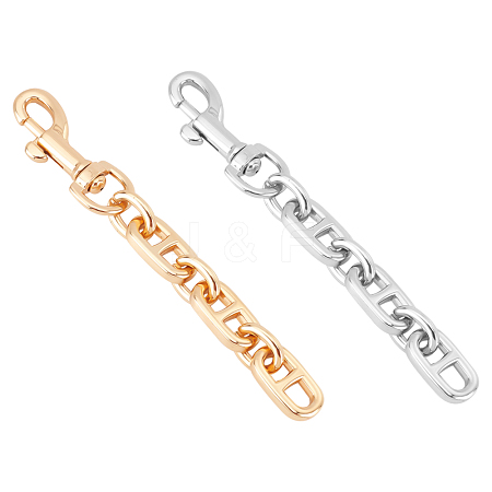   2Pcs 2 Colors Alloy Bag Extender Chains FIND-PH0002-83-1