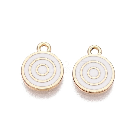 Rack Plating Alloy Enamel Pendants ENAM-N070-01B-01G-01-1