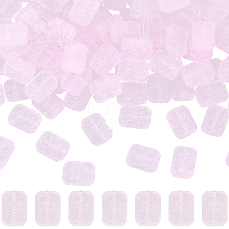 100Pcs Transparent Spray Painted Glass Beads GLAA-PA0001-60C-1