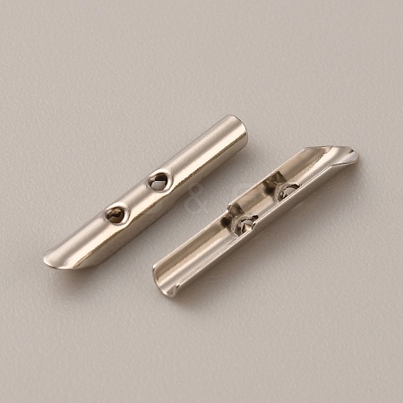 500Pcs Brass Folding Crimp Ends KK-WH0058-08B-P-1