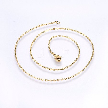 304 Stainless Steel Cable Chains Necklaces NJEW-F221-08G-1
