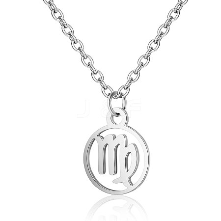 201 Stainless Steel Pendants Necklaces LS-NJEW-S063-TN505-6-1