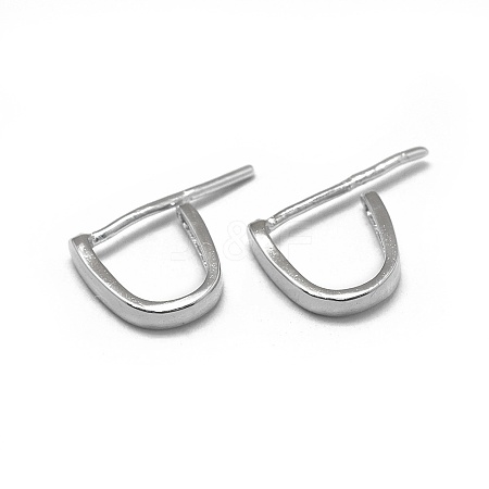 Anti-Tarnish 925 Sterling Silver Ice Pick Pinch Bails STER-L057-079B-1
