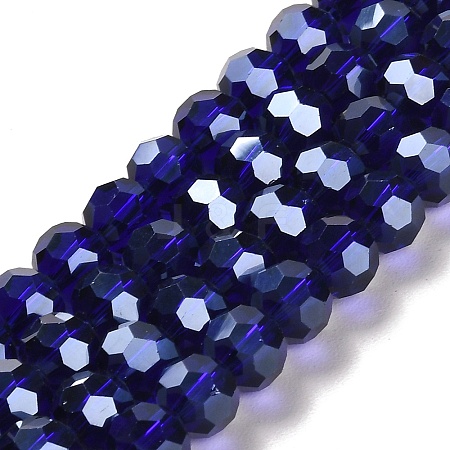 Electroplate Glass Bead Strands X-EGLA-R015-8mm-3-1