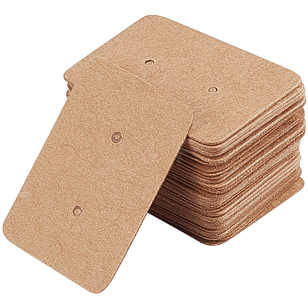 300Pcs Paper Jewelry Earring Display Cards with Hanging Hole CDIS-SP0001-05B-1